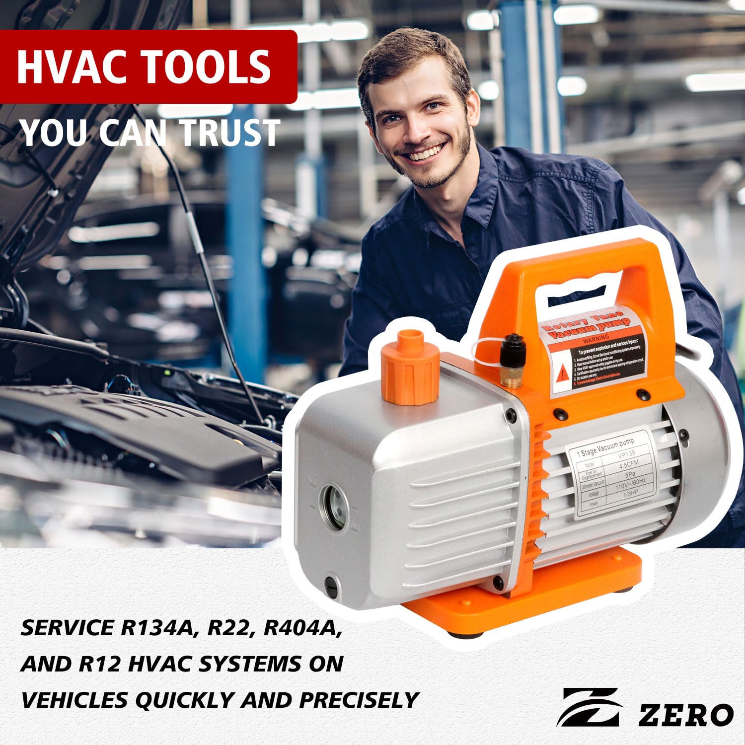 Amazon.com: Z 1/4HP 2CFM Vacuum Pump and Gauge Set, 110V HVAC